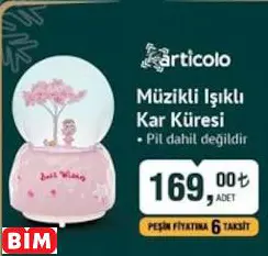 ARTİCOLO MÜZİKLİ IŞIKLI KAR KÜRESİ